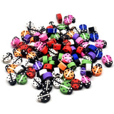 100 Pcs Polymer Clay Beads Mixed Heishi Spacer Beads Supplies for DIY Bracelet Earring Necklace Jewelry Making (Ladybug)