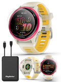 PlayBetter Garmin Forerunner 570 (42 mm, Raspberry/Translucent Bone/Mango) Running GPS Smartwatch - AMOLED Display, Training & R