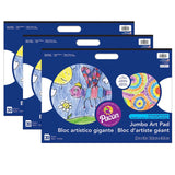 Prang Jumbo Art Pad, White, 22 x 16, 30 Sheets, Pack of 3