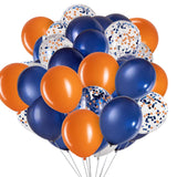 12 Inch Orange Blue and Confetti Balloons, for Weddings Birthdays Bridal Shower Decorations Graduation Party Decorations 3 Style