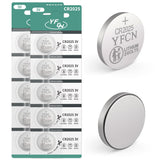 YFCN CR2025 Battery 3V Lithium Battery 10 Count Pack CR2025 Batteries for Key Fobs, Remote Control, lED Candles, Thermometers -
