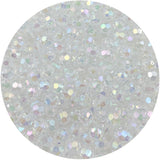 Daiyifiy 200 Pcs 10MM Round Faceted Acrylic Beads AB Color Transparent Crystal Acrylic Beads Round Bicone Beads for Jewelry Maki