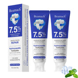 Beamach 7.5% Hydroxyapatite Toothpaste - Nano Hydroxyapatite Whitening Toothpaste for Enamel Protection & Tooth Strengthening, F