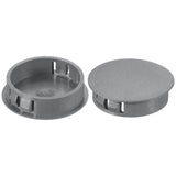 PATIKIL 1.5/38mm Plastic Hole Plugs, 20Pcs Flush Type Round Hole Plugs Cover Snap in Locking Hole Tube for Table Kitchen Cabinet