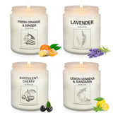 Natural Soy Wax Aromatherapy Candles - 4 Pack 7.1oz, Over 240 Hours Burn Time, Scented Candles Gifts for Women - Lavender