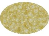 ZHFMLY 1050pcs Yellow Crackle Glass Beads Handcrafted Round Lampwork Smooth Loose Beads for Bracelet & DIY Jewelry Making 6mm