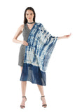 Rai Sahab Printed Cotton Scarf For Women, Lightweight Soft Scarves Stoles For Summer & Winter(St0015Blue)