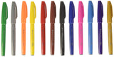 Pentel SES15CPC12 Sign Pen Brush Flexible Point Marker, Assorted, 12/Pack