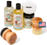 CLARK'S Coconut Cutting Board Finishing Kit - Refined Coconut Oil (12oz), Wax (6oz), Applicator and Buffing Pad - Butcher Block