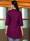 Libas Women'S Straight Tunics (58223_Wine Burgundy Xs