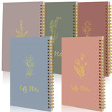 Gueevin 5 Pack Jumbo Lefty Handed Spiral Notebooks Aesthetic Notebook 11 X 9 Inches 160 Pages/ 80 Sheets Lefty Spiral Journal Fo