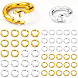 50PCs Anti-Loss Jump Rings for Jewelry Making, Heavy Duty Lock Jump Rings 7mm & 5 mm, Gold & Silver Plated, Jewelry Finding & Su