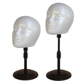 FASHION DO 2 PACKS Adjustable wig or hat styrofoam mannequin head holder stand (13 to 17 )