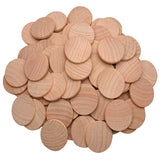 1.5 Inch Natural Wood Slices Unfinished Round Wood Coins for DIY Arts & Crafts Projects, 200 per Pack.