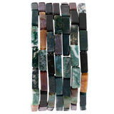 Natural Indian Agate Rectangle Tube Beads 4x13mm 38cm/str Loose Semi Gemstone Stone Beads for Making Bracelets Necklace Earrings