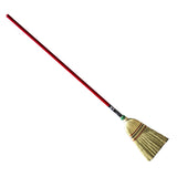 LaPrima Shops Authentic Amish Hand Made All Broomcorn Broom, Long Handle Small Broom Head (48Inch/Parlor)