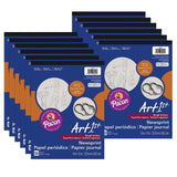 UCreate Newsprint Pad, White, 9 x 12, 50 Sheets, Pack of 12
