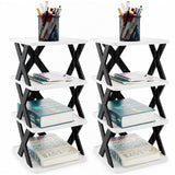 gisgfim 2 Pack 4 Tier Locker Shelf Organizer School Storage Supply