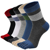 Artfasion Mens Toe Socks Cotton Athletic Running Ankle Five Finger Crew Socks Size 1013
