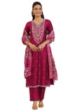 Libas Women'S Silk Blend Kurta Sets (99189_Pink_M)