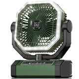 Portable Fan 24000mAh Battery Powered with Remote & LED, 4 Speed Strong Airflow, Desk/Camping/Outdoor/Gym Fan for Office Travel