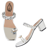 Eu40Shoetopia - Heel-Eu Women'S Casual Comfortable Fashion Heel Sandal Silver -Eu40,Silver,7,B0B1VLM9HR