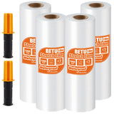 18 inch Stretch Film Shrink Wrap for Moving Supplies, 4 Pack Industrial Strength Stretch Plastic Wrap Roll for Pallet Wrapping S