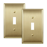 ENERLITES Toggle Light Switch Metal Wall Plate, Stainless Steel Switch Cover, Corrosion Resistant, Standard Size 1-Gang 4.50 x 2