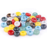 Youngbling Large Hole Gemstone Beads for Jewelry Making,Loose Macrame Natural Stone Beads Pack of 15,Multicolor(8 * 14mm)