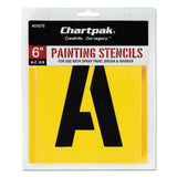 Chartpak Letter and Number Painting Stencils, AZ and 09, 6 Inches H, 35 per Pack (01575)