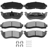 AUTOMUTO D833 & D881 Ceramic Discs Brake Pads Kits, Front Rear 8pcs Disc Brake Pads Set fit For 02 03 04 05 For Ford Explorer, 0