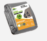 16 MIL Thick Ultra Heavy Duty Silver Tarp 20 x 40 (True Size) 3ply Waterproof 9.5 oz UV Protected Multipurpose Protective Cove