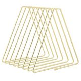 Y YOMA 1 Pack Gold File Folder Racks Triangle Magazine Holder Metal File Organizer for Desk Decorative File Sorter Display Rack