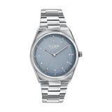 Sonata Poze 6 Chrome Calling Quartz Blue Round Dial Men'S Watch | Cut Foled/Sheet Strap Material | Watches For Men Analog - Sp70
