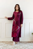 Anni Designer Women'S Rayon Blend Straight Printed Kurta With Palazzo (Dakshayini Wine_S_Wine_Small),Wine,S,Rayon Blend,Regular,
