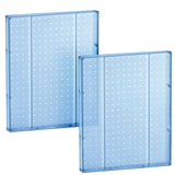 Azar Displays 771620-BLU Plastic Pegboard for Wall Organization - Garage Tool Organizer Wall Mount (Pack of 2) - 1-Sided Durable