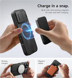 SURITCH for iPhone 16 Pro Case with Slide Camera Cover and Adjustable Kickstand, Compatible with MagSafe, Shockproof Bumper Case Slim Protective Cover for iPhone 16 Pro 6.3 Inch,Black