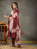 Stylum Women'S Woven Designed Cotton Blend Straight Kurta Pant With Dupatta (In, Alpha, Xl, Regular, Rose)