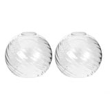 Lycuky Clear Hammered Glass Globe Shade -1.65 Fitter Opening - Replacement Lamp Shade for Pendant Lights, Chandeliers, Wall Scon