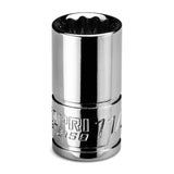 Capri Tools 11/32 in. Shallow Socket, 1/4 in. Drive, 12point, SAE