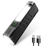 OUDEW Rechargeable EDC Flashlight with Red Beam and White LED Combo, 900 Lumens Portable Pocket Lights, USB-C Charging, IPX4, Tr