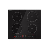 Empava 24 Inch Electric Induction Cooktop 4 Burner Built-in Smooth Glass Stove Top with Power Boost, Touch Control, Timer, Child