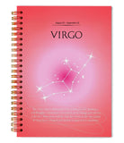 Welshower Pisces Zodiac Astrology Spiral Notebook Journal, Virgo Birthday Gifts for Women Notebook, Gifts for Astrology Lovers J