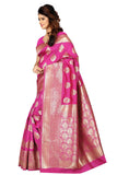 Sugathari Womens Banarasi Saree Pure Kanjivaram Silk Saree Soft New Ladies 2023 Design Wear Pattu Sarees Latest Cotton Party Sari Collections With Blouse Piece For Wedding Sadi (Pari 6 Rani)