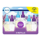 Febreze Plug in Air Fresheners, Mediterranean Lavender, Odor Eliminator for Strong Odors, Scented Oil Refill (3 Count)