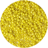 Bala&Fillic Opaque Light Yellow Pearl Color 4mm Seed Beads About 1200pcs/100Grams in Bag, 6/0 Glass Craft Beads for Making Brace