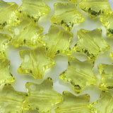 20pcs Acrylic Crystal Star Beads 28mm Star Shape Faceted Beads for Jewelry Making Bracelet Necklace Key Chains DIY Crafts(Lemon