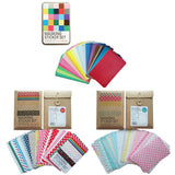 Wrapables Decorative Patterns Masking Sticker Set (3 Set), Solid with Tin + Basic + Pastel