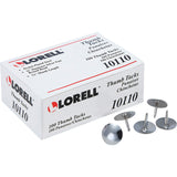 Lorell 10110 Thumb Tacks, 3/8Inch , 100 Pieces/BX, Silver
