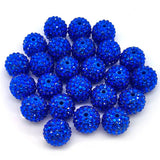 50pcs 20mm Large Size Rhinestone Disco Ball Beads Round Spacer Color Painted Charms for Jewelry Bracelet Necklace Pen Bag Chain